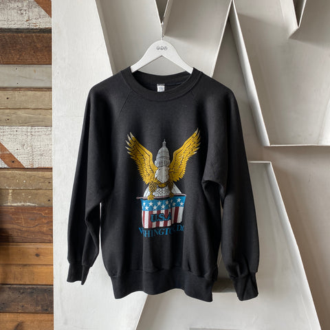 80's Patriotic Raglan - Large
