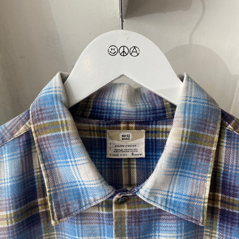 60's Ombre Faded Cotton Flannel - XL