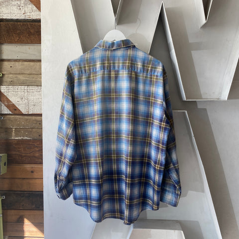 60's Ombre Faded Cotton Flannel - XL