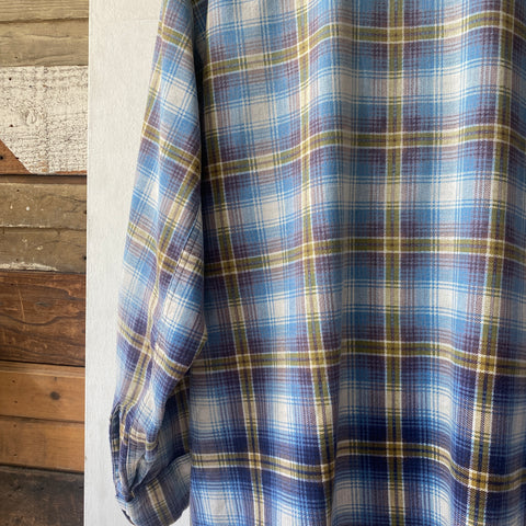 60's Ombre Faded Cotton Flannel - XL