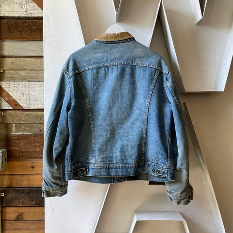 70’s Thrashed Lee Storm Rider Blanket Lined Denim Jacket - Large