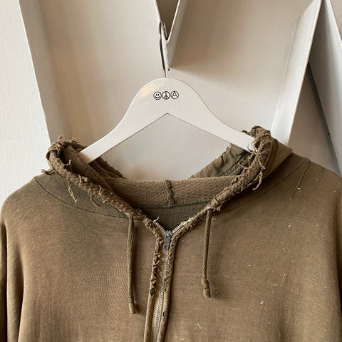 60's Thermal Lined Zip-Up Sweatshirt - XL