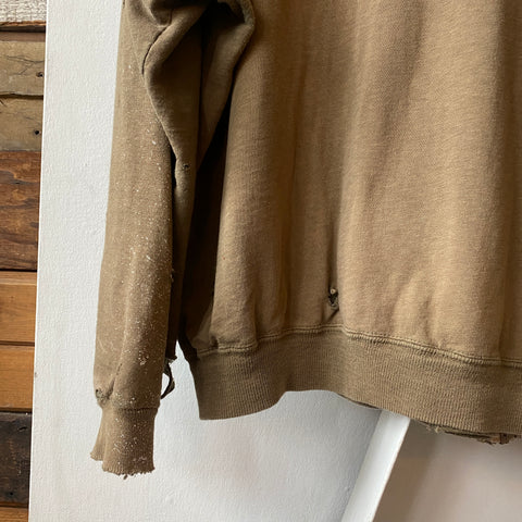 60's Thermal Lined Zip-Up Sweatshirt - XL