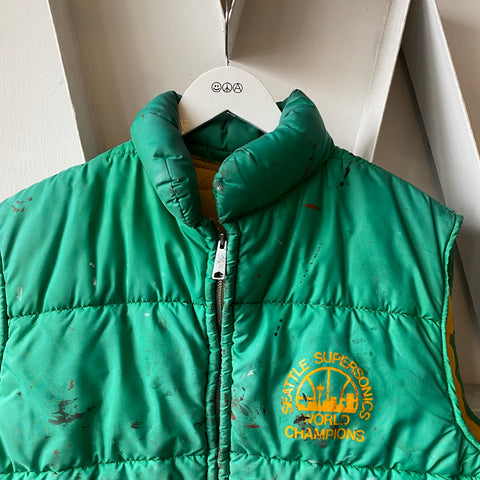 70’s Super Sonics Painter Insulated Vest - Large