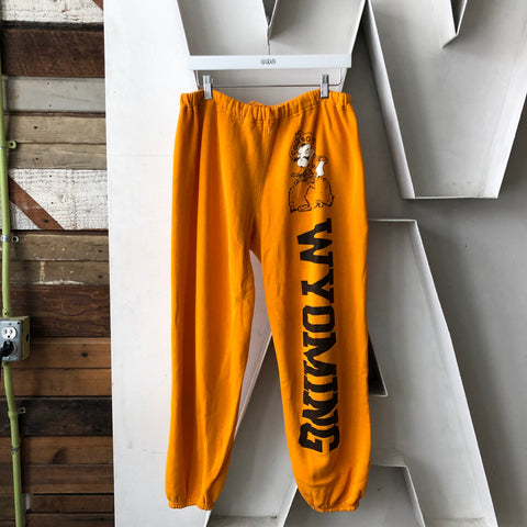 80's Wyoming Sweat Pants - 32-38” x 28.5”