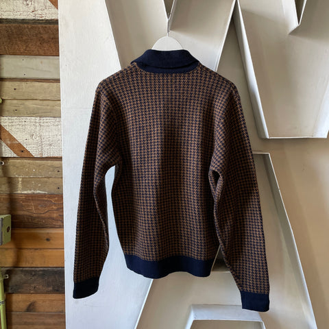 70’s Houndstooth Sweater - Medium