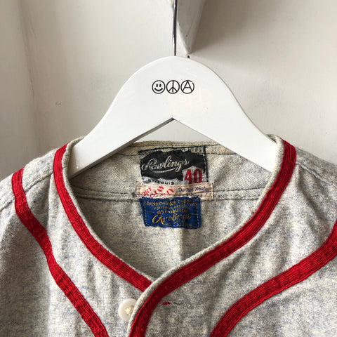 50's Rawlings Wool Baseball Jersey - M/L