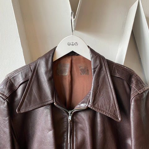70’s Leather Jacket - Large