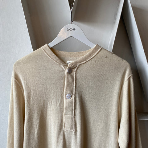 70’s Military Wool Henley - Medium