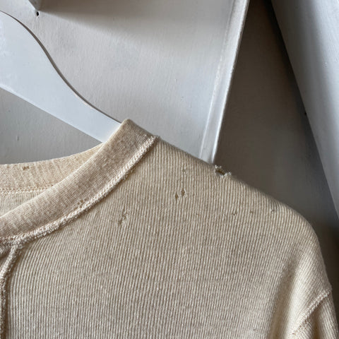 70’s Military Wool Henley - Medium