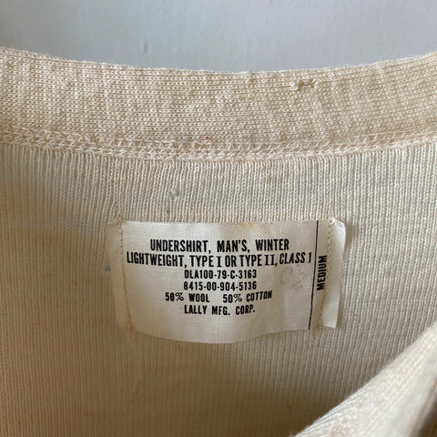 70’s Military Wool Henley - Medium