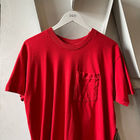 80’s Blank Pocket Tee - XL