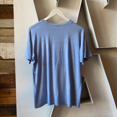 70's Champion Blue Bar Tee - XL