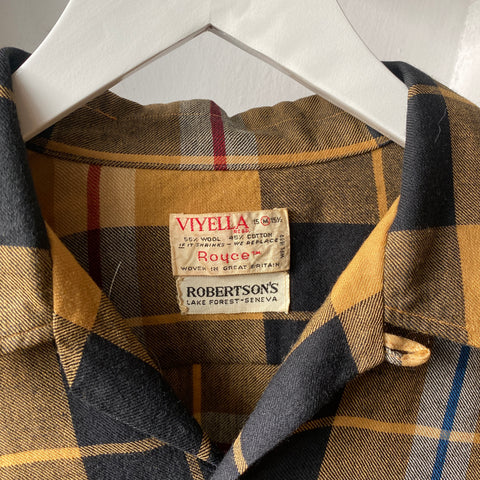 60’s Wool Blend Loop Collar Shirt - Medium