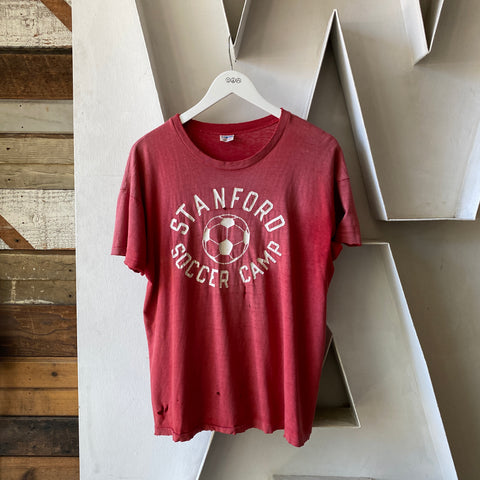 70's Champion Stanford Soccer Tee - XL