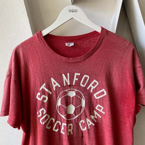 70's Champion Stanford Soccer Tee - XL
