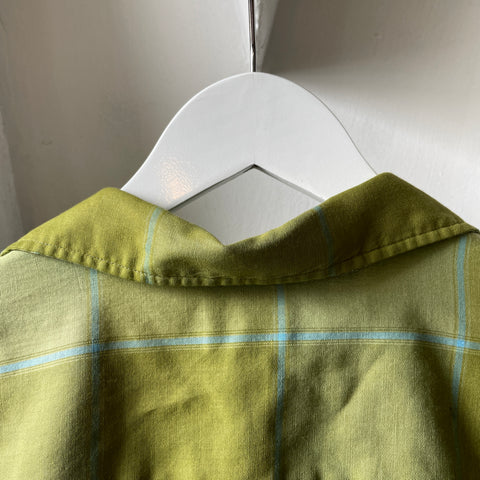 60’s Penney’s Plaid Button Up - Medium