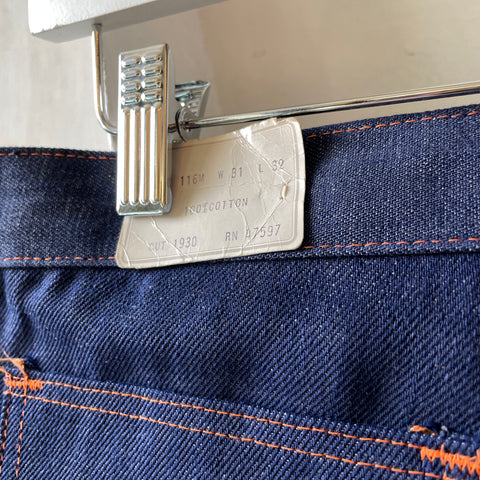70’s Double Zip Deadstock Denim Flares - 29" x 32"