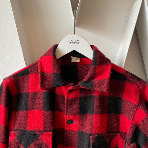 60’s Buffalo Plaid Wool Jacket - Medium