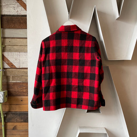 60’s Buffalo Plaid Wool Jacket - Medium