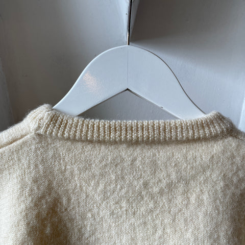 70’s Cream Wool Sweater - Small