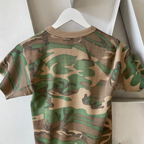 80’s Short Sleeve Camo Thermal Tee - Small