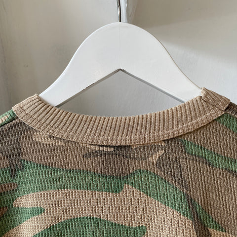 80’s Short Sleeve Camo Thermal Tee - Small