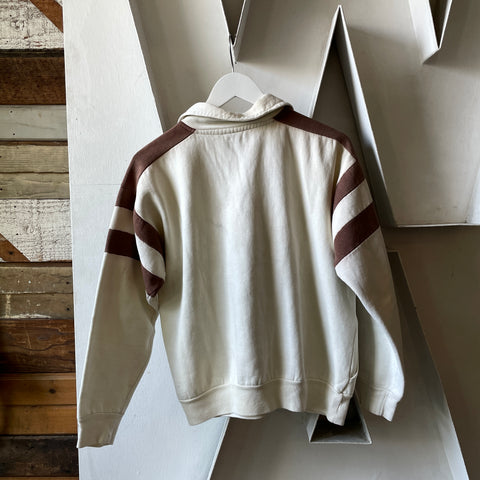 60’s Quarter Zip Paneled Sweatshirt - Large