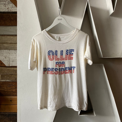 80's Boxy Ollie For President Tee - Large