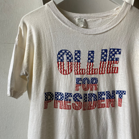 80's Boxy Ollie For President Tee - Large