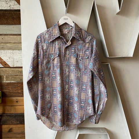 80's Wrangler Patterned Shirt - Large