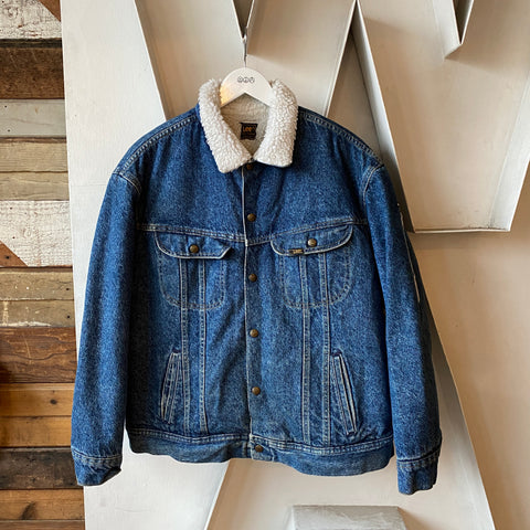 80's Lee Sherpa Denim Jacket - XL