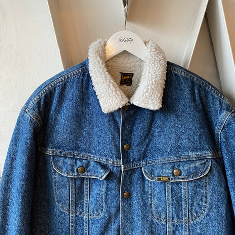 80's Lee Sherpa Denim Jacket - XL