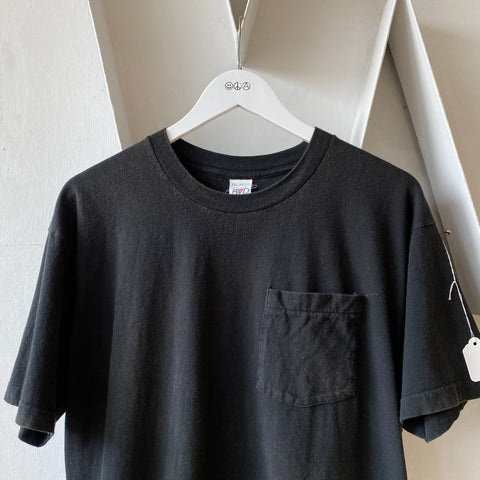 90's Black Pocket Tee - XXL