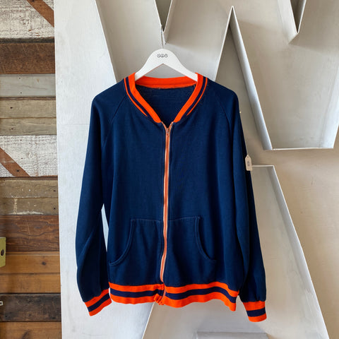 70's Zip Up Sweatshirt - Large