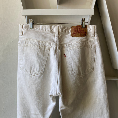80's White Levis 501 - 32” x 26”