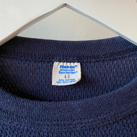 80's Blue Hanes Thermal - Large