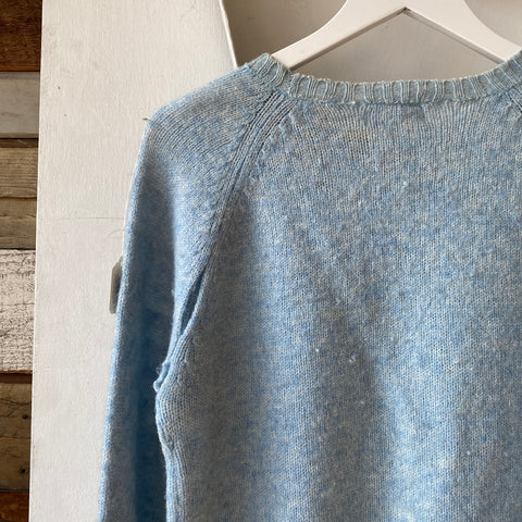 70's Blue Stained Sweater - Medium