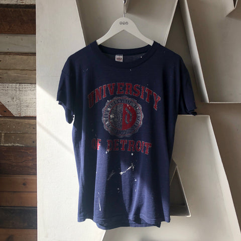 Mangled Paper Thin University of Detroit Tee - XL