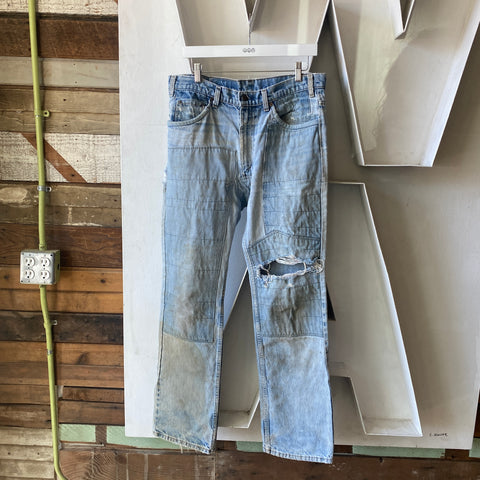 80's Levi's Patchwork Denim - 34” x 32”