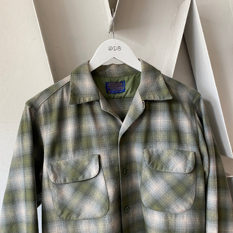 60's Pendleton Shadow Plaid Board Shirt - Medium