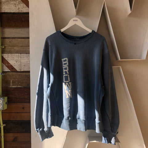 90's Thrashed Brown Crewneck - XL