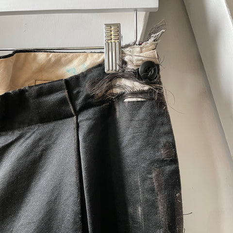 30’s Satin Cropped Buckle Back Trousers - 28” x 19”