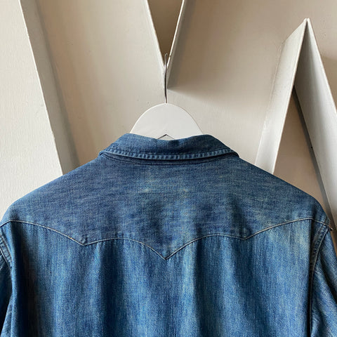 50’s Penney's Foremost Denim Western Shirt - Medium