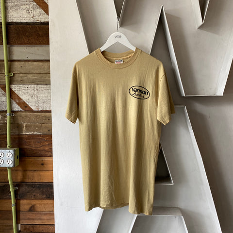 90's Vanson Leather Tee - Medium