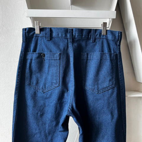 80’s Sailor Denim Dungarees - 32” x 34”