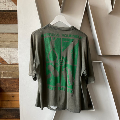 90's Thrashed & Cropped Type O Negative Tee - Large