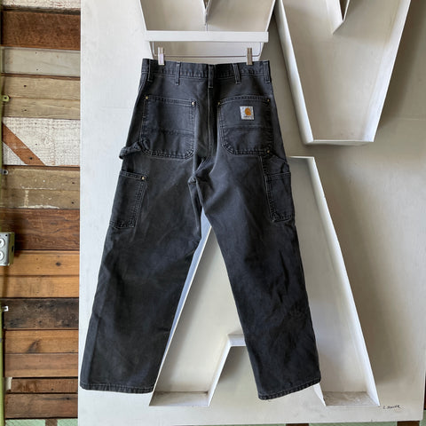90’s Carhartt Faded Black Dungarees - 33” x 27”