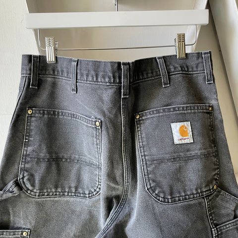 90’s Carhartt Faded Black Dungarees - 33” x 27”