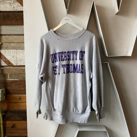 90’s Reverse Weave St. Thomas Crew - XL